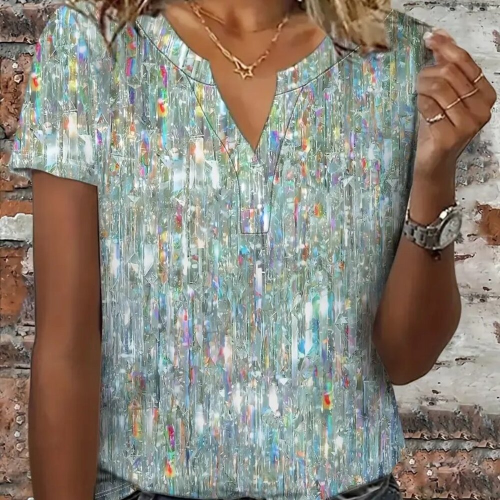 Notched V-Neck Top- NWOT- 2XL
